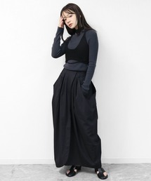 3Dコクーンドレープ マキシSK　3D COCOON DRAPE MAXI SKIRT