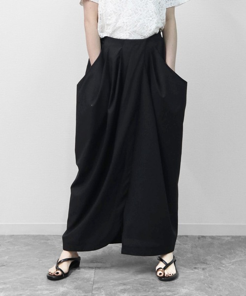 3Dコクーンドレープ マキシSK 3D COCOON DRAPE MAXI SKIRT（スカート