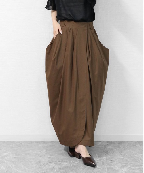 THE CELL.(ザセルドット)の「3Dコクーンドレープ マキシSK 3D COCOON DRAPE MAXI SKIRT(スカート・レディース・ブラウン/ブラック/アイボリー/ベージュ・FREE)」の19枚目の写真