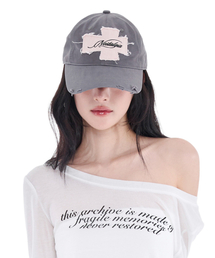 ALKI ALKA（アルキアルカ）の「Distressed Patch Ball Cap (Light Gray)（キャップ）」