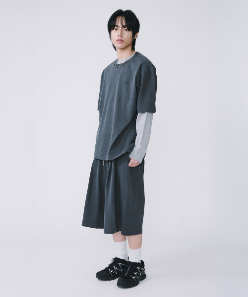 TEN PAST SEVEN(テン ファスト セブン)の「ヴィンテージウォッシングピグメントTシャツ(2色)(Tシャツ/カットソー・メンズ・チャコール/ブルー系その他・MEDIUM/LARGE)」の5枚目の写真