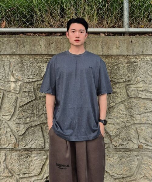 TEN PAST SEVEN(テン ファスト セブン)の「ヴィンテージウォッシングピグメントTシャツ(2色)(Tシャツ/カットソー・メンズ・チャコール/ブルー系その他・MEDIUM/LARGE)」の12枚目の写真