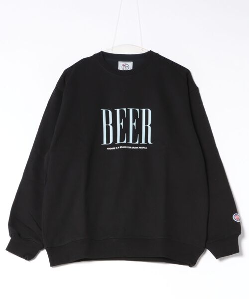 JUGLANS(ユグランス)の「【YOIDORE】缶ビール クルーネックスウェット(スウェット・メンズ・ホワイト/ブラック・XL/L/M)」の2枚目の写真