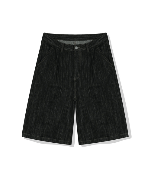 BASIC LABEL（ベーシックラベル）の「Ruinv Wide Bermuda Sange Shorts pants 2 Color [BLSD_1003]（その他パンツ・レディース・ブラック/ノンウォッシュ・SMALL/MEDIUM/LARGE/X-LARGE/2XL）」の2枚目の写真