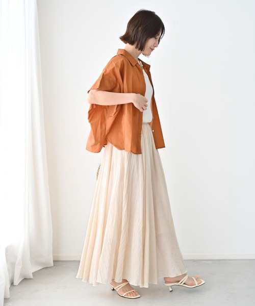 Ehre style(エーレスタイル)の「ふわり軽やか 暑い日も 快適 フレアスカート(スカート・レディース・ベージュ/ブラック/ピンク/アイボリー・FREE)」の18枚目の写真