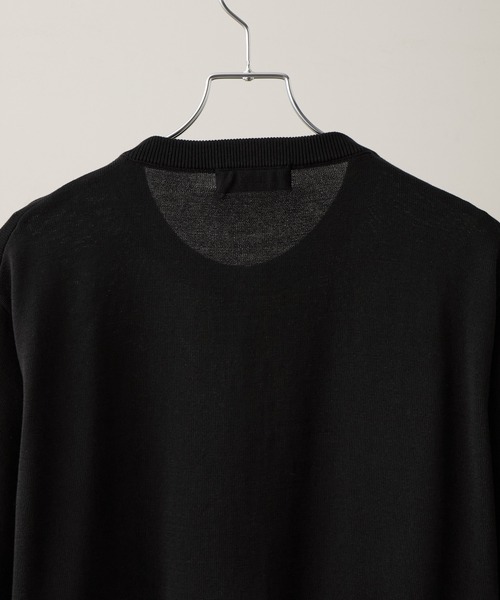 CLEL（クレイル）の「【CLEL】Giza Cotton Short Sleeve Crew Neck Cardigan / ギザコットン半袖クルーネックカーディガン（Tシャツ/カットソー・メンズ・ブラック/ダークグレー/ネイビー・L/M/S/XS）」の15枚目の写真