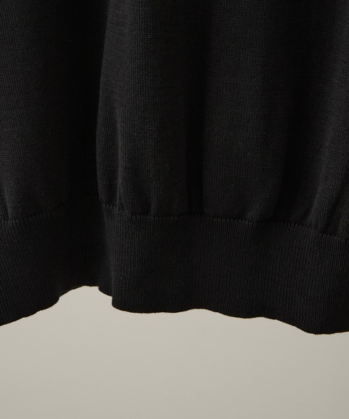 CLEL（クレイル）の「【CLEL】Giza Cotton Short Sleeve Crew Neck Cardigan / ギザコットン半袖クルーネックカーディガン（Tシャツ/カットソー・メンズ・ブラック/ダークグレー/ネイビー・L/M/S/XS）」の16枚目の写真