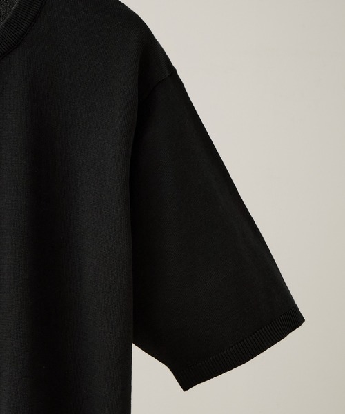 CLEL（クレイル）の「【CLEL】Giza Cotton Short Sleeve Crew Neck Cardigan / ギザコットン半袖クルーネックカーディガン（Tシャツ/カットソー・メンズ・ブラック/ダークグレー/ネイビー・L/M/S/XS）」の17枚目の写真