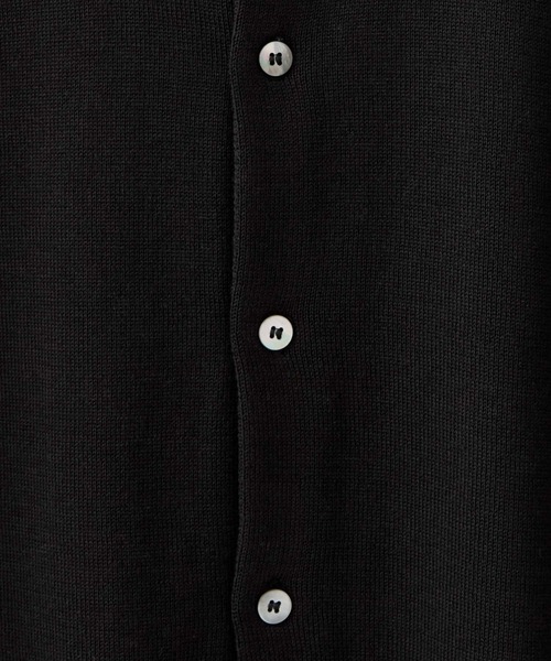 CLEL（クレイル）の「【CLEL】Giza Cotton Short Sleeve Crew Neck Cardigan / ギザコットン半袖クルーネックカーディガン（Tシャツ/カットソー・メンズ・ブラック/ダークグレー/ネイビー・L/M/S/XS）」の18枚目の写真