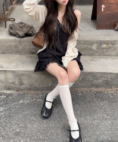 yuue' ( wear )(ユーイ)の「レースフリルティアードミニワンピース(ワンピース・レディース・ブラック/ホワイト・FREE)」の20枚目の写真