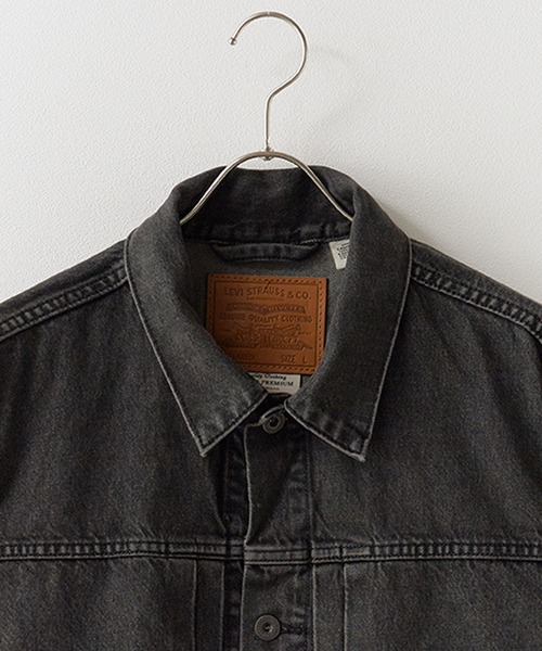 Levi's（リーバイス）の「LEVI'S/リーバイス TYPE I TRUCKER デニムジャケット 1936年復刻 Levi's Premium Gジャン（ライダースジャケット・メンズ・ブラック・M/L/XL/S）」の3枚目の写真