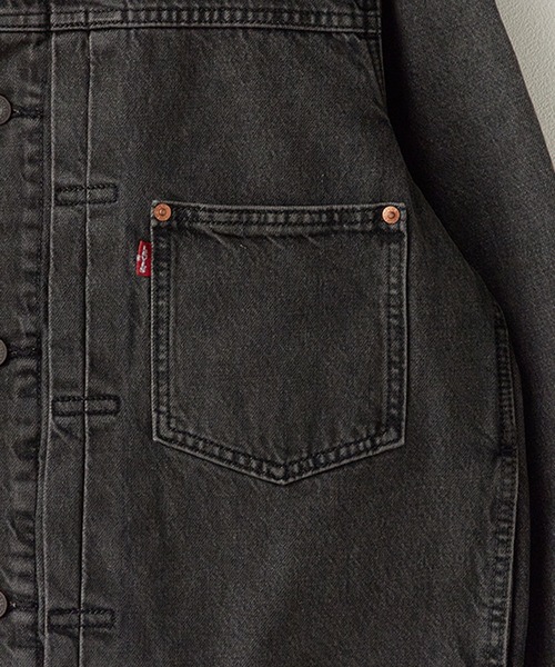 Levi's（リーバイス）の「LEVI'S/リーバイス TYPE I TRUCKER デニムジャケット 1936年復刻 Levi's Premium Gジャン（ライダースジャケット・メンズ・ブラック・M/L/XL/S）」の4枚目の写真