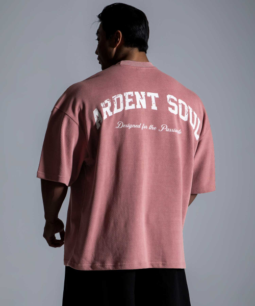 ARDENTSOUL(アーデントソウル)の「ピグメントメッシュジャイアントフィット半袖2カラー(Tシャツ/カットソー・メンズ・チャコール/ピンク系その他・LARGE/MEDIUM/X-LARGE/XX-LARGE)」の3枚目の写真