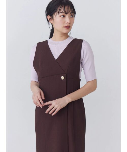 TONAL（トーナル）の「ラップマーメイドジャンパースカート（ワンピース・レディース・グレー/ブラウン/ネイビー・MEDIUM）」の15枚目の写真