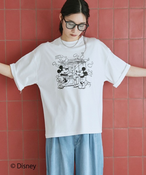 Doux archives(ドゥアルシーヴ)の「DOUX ARCHIVES限定商品【Disney】レトロプリントTee(Tシャツ/カットソー・レディース・パープル/オフホワイト/チャコールグレー・FREE)」の2枚目の写真