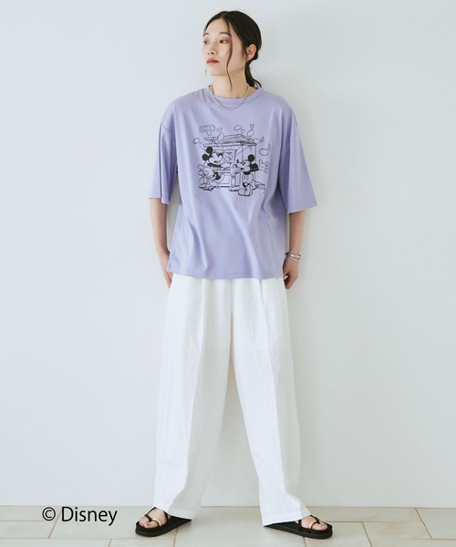 Doux archives(ドゥアルシーヴ)の「DOUX ARCHIVES限定商品【Disney】レトロプリントTee(Tシャツ/カットソー・レディース・パープル/オフホワイト/チャコールグレー・FREE)」の8枚目の写真