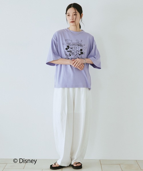 Doux archives(ドゥアルシーヴ)の「DOUX ARCHIVES限定商品【Disney】レトロプリントTee(Tシャツ/カットソー・レディース・パープル/オフホワイト/チャコールグレー・FREE)」の14枚目の写真