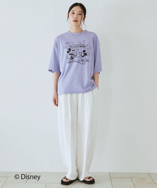 Doux archives(ドゥアルシーヴ)の「DOUX ARCHIVES限定商品【Disney】レトロプリントTee(Tシャツ/カットソー・レディース・パープル/オフホワイト/チャコールグレー・FREE)」の16枚目の写真