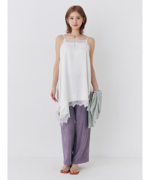 Ungrid(アングリッド)の「コーデュロイストレートパンツ(その他パンツ・レディース・パープル/サーモンピンク/ブルー/アイボリー・FREE)」の14枚目の写真