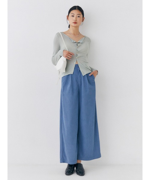 Ungrid(アングリッド)の「コーデュロイストレートパンツ(その他パンツ・レディース・パープル/サーモンピンク/ブルー/アイボリー・FREE)」の7枚目の写真