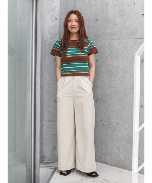 Ungrid(アングリッド)の「コーデュロイストレートパンツ(その他パンツ・レディース・パープル/サーモンピンク/ブルー/アイボリー・FREE)」の21枚目の写真