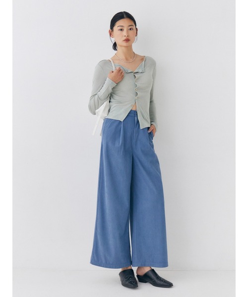 Ungrid(アングリッド)の「コーデュロイストレートパンツ(その他パンツ・レディース・パープル/サーモンピンク/ブルー/アイボリー・FREE)」の8枚目の写真