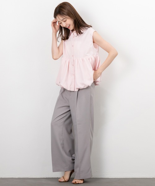 MAISONCOMFY (メゾンコンフィ)の「【バルーンノースリーブブラウス】甘いバルーンシルエットが上品で可愛らしさを表現(シャツ/ブラウス・レディース・ブラック/ピンク/ホワイト/イエロー・FREE)」の8枚目の写真