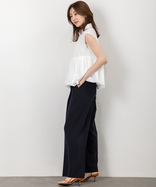MAISONCOMFY (メゾンコンフィ)の「【バルーンノースリーブブラウス】甘いバルーンシルエットが上品で可愛らしさを表現(シャツ/ブラウス・レディース・ブラック/ピンク/ホワイト/イエロー・FREE)」の13枚目の写真