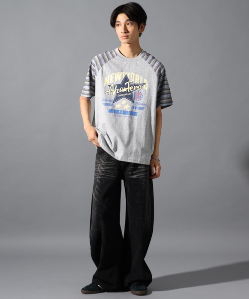 LAND MUSEUM（ランドミュージアム）の「LAND MUSEUM／スターラグランT（Tシャツ/カットソー・メンズ・グレー/ブラック・LARGE/MEDIUM）」の4枚目の写真