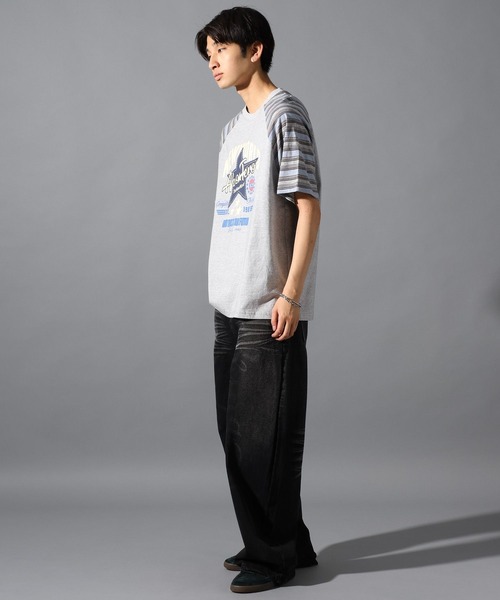 LAND MUSEUM（ランドミュージアム）の「LAND MUSEUM／スターラグランT（Tシャツ/カットソー・メンズ・グレー/ブラック・LARGE/MEDIUM）」の3枚目の写真