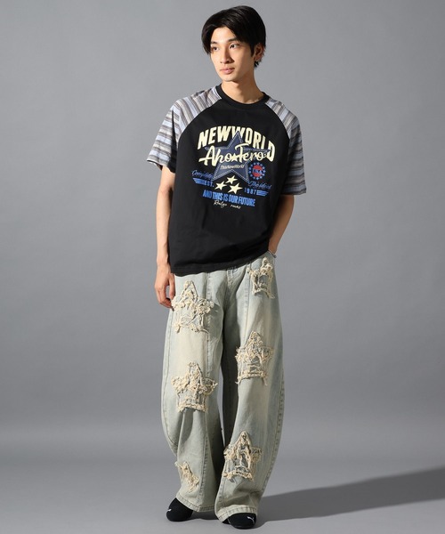 LAND MUSEUM（ランドミュージアム）の「LAND MUSEUM／スターラグランT（Tシャツ/カットソー・メンズ・グレー/ブラック・LARGE/MEDIUM）」の21枚目の写真