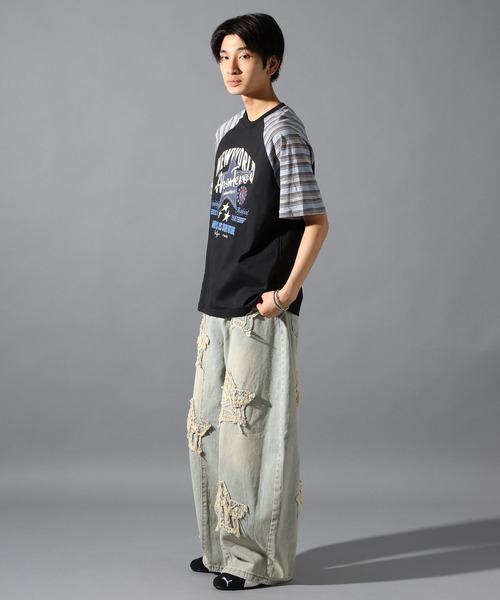 LAND MUSEUM（ランドミュージアム）の「LAND MUSEUM／スターラグランT（Tシャツ/カットソー・メンズ・グレー/ブラック・LARGE/MEDIUM）」の20枚目の写真