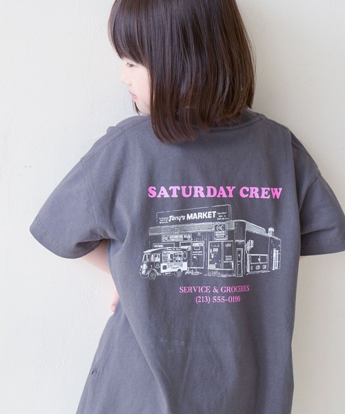 LOWRYS FARM(ローリーズファーム)の「スーベニアネオンT 870581(Tシャツ/カットソー・キッズ・オフホワイト/チャコールグレー/グレー/その他6・150cm/140cm/120cm/130cm/110cm)」の1枚目の写真