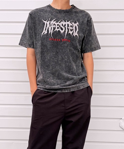 BAYBLO(ベイブロ)の「(SF) edakka コットン100% 刺繍 韓国ストリート Y2K Tシャツ(Tシャツ/カットソー・メンズ・ピンク系1/ブラック系1/ホワイト系1・LARGE/MEDIUM)」の1枚目の写真