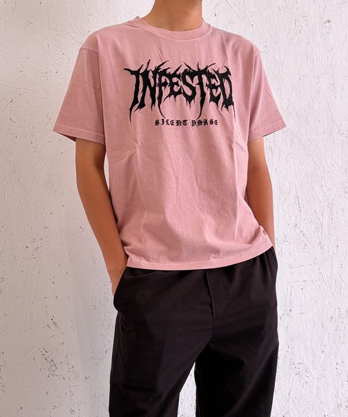 BAYBLO(ベイブロ)の「(SF) edakka コットン100% 刺繍 韓国ストリート Y2K Tシャツ(Tシャツ/カットソー・メンズ・ピンク系1/ブラック系1/ホワイト系1・LARGE/MEDIUM)」の3枚目の写真