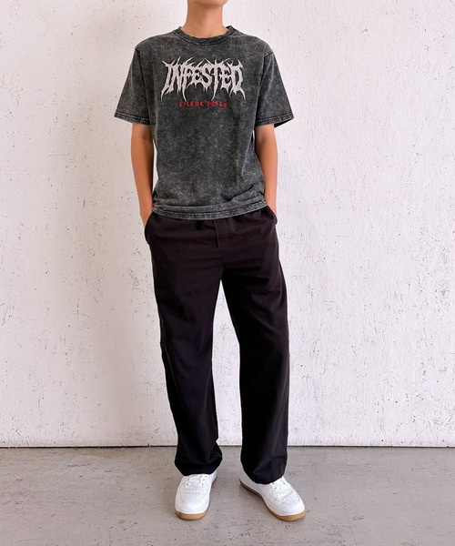 BAYBLO(ベイブロ)の「(SF) edakka コットン100% 刺繍 韓国ストリート Y2K Tシャツ(Tシャツ/カットソー・メンズ・ピンク系1/ブラック系1/ホワイト系1・LARGE/MEDIUM)」の10枚目の写真