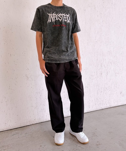 BAYBLO(ベイブロ)の「(SF) edakka コットン100% 刺繍 韓国ストリート Y2K Tシャツ(Tシャツ/カットソー・メンズ・ピンク系1/ブラック系1/ホワイト系1・LARGE/MEDIUM)」の12枚目の写真