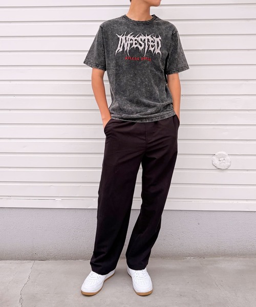 BAYBLO(ベイブロ)の「(SF) edakka コットン100% 刺繍 韓国ストリート Y2K Tシャツ(Tシャツ/カットソー・メンズ・ピンク系1/ブラック系1/ホワイト系1・LARGE/MEDIUM)」の13枚目の写真