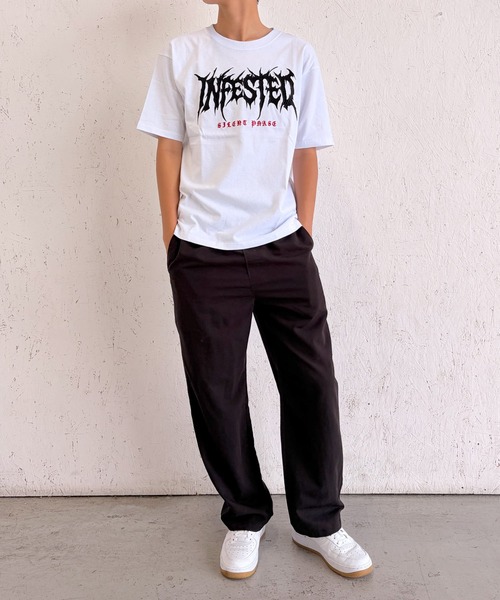 BAYBLO(ベイブロ)の「(SF) edakka コットン100% 刺繍 韓国ストリート Y2K Tシャツ(Tシャツ/カットソー・メンズ・ピンク系1/ブラック系1/ホワイト系1・LARGE/MEDIUM)」の6枚目の写真
