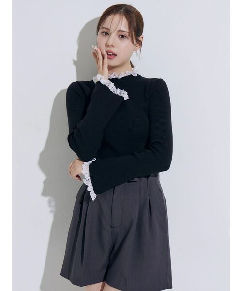 MERCURYDUO(マーキュリーデュオ)の「ハイウエストツータックショートパンツ(その他パンツ・レディース・チャコールグレー/ブラウン・FREE)」の6枚目の写真
