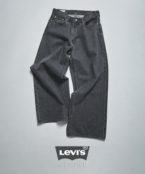 Levi's(リーバイス)の「Levi’s(リーバイス) 別注 Baggy Wide Leg デニムパンツ(L28)(デニムパンツ・メンズ・チャコールグレー・36/34/32/30/28)」の2枚目の写真