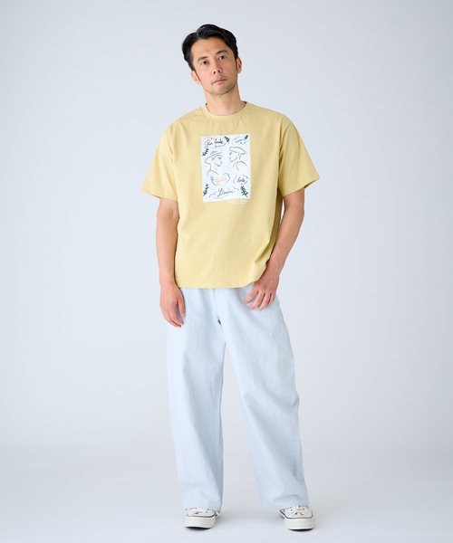 EDIFICE(エディフィス)の「LES DEUX MAGOTS (ドゥマゴ) アートTシャツ(Tシャツ/カットソー・メンズ・ホワイト/イエロー/ボルドー・SMALL/MEDIUM/LARGE)」の10枚目の写真