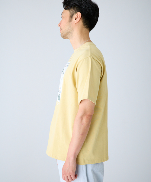 EDIFICE(エディフィス)の「LES DEUX MAGOTS (ドゥマゴ) アートTシャツ(Tシャツ/カットソー・メンズ・ホワイト/イエロー/ボルドー・SMALL/MEDIUM/LARGE)」の14枚目の写真