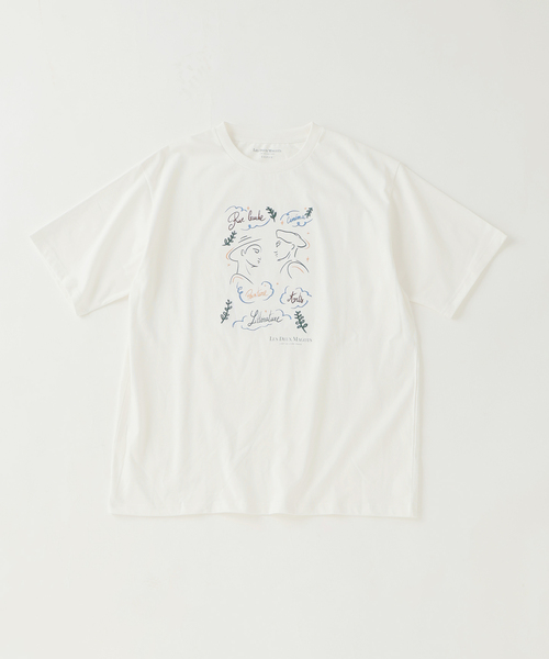 EDIFICE(エディフィス)の「LES DEUX MAGOTS (ドゥマゴ) アートTシャツ(Tシャツ/カットソー・メンズ・ホワイト/イエロー/ボルドー・SMALL/MEDIUM/LARGE)」の17枚目の写真