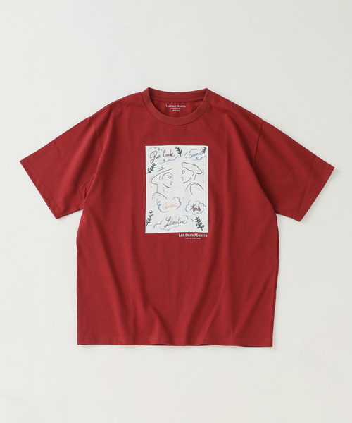EDIFICE(エディフィス)の「LES DEUX MAGOTS (ドゥマゴ) アートTシャツ(Tシャツ/カットソー・メンズ・ホワイト/イエロー/ボルドー・SMALL/MEDIUM/LARGE)」の19枚目の写真