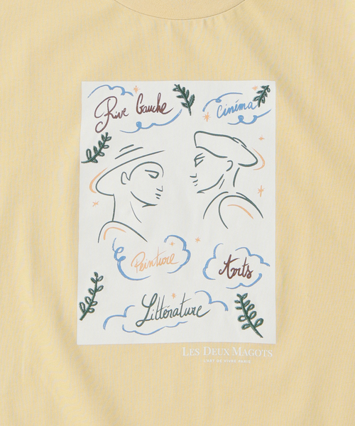 EDIFICE(エディフィス)の「LES DEUX MAGOTS (ドゥマゴ) アートTシャツ(Tシャツ/カットソー・メンズ・ホワイト/イエロー/ボルドー・SMALL/MEDIUM/LARGE)」の21枚目の写真