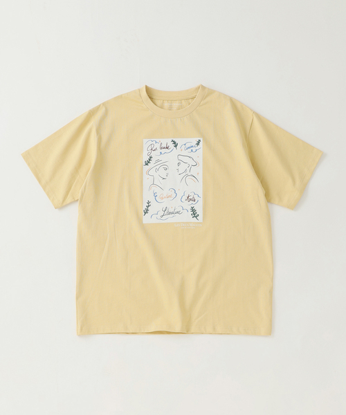 EDIFICE(エディフィス)の「LES DEUX MAGOTS (ドゥマゴ) アートTシャツ(Tシャツ/カットソー・メンズ・ホワイト/イエロー/ボルドー・SMALL/MEDIUM/LARGE)」の22枚目の写真