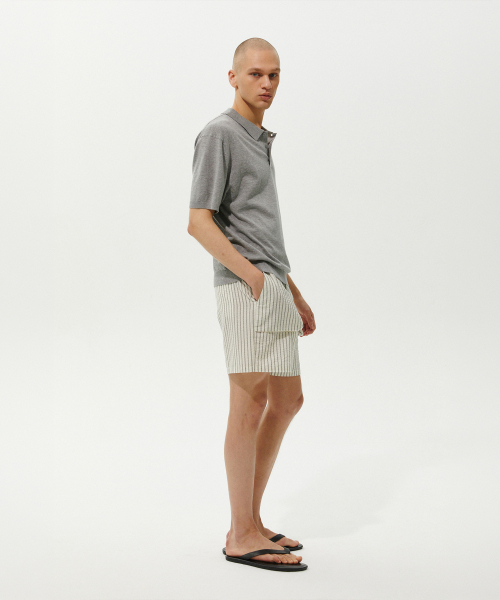 PLAC(プラック)の「シアサーカーストライプショーツ2カラー(その他パンツ・メンズ・アイボリー/ブラック・LARGE/MEDIUM)」の3枚目の写真