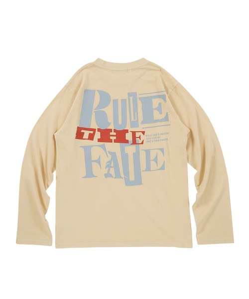 RULE THE FATE(ルールザフェイト)の「RTF ANARCHIC LONG SLEEVE TEE/アナ―キックロングスリーブティー(Tシャツ/カットソー・メンズ・ベージュ/ブラック・1/2)」の3枚目の写真