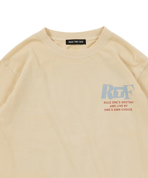 RULE THE FATE(ルールザフェイト)の「RTF ANARCHIC LONG SLEEVE TEE/アナ―キックロングスリーブティー(Tシャツ/カットソー・メンズ・ベージュ/ブラック・1/2)」の4枚目の写真
